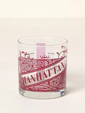 U.S. Whiskey History Glass, Manhattan-NWT